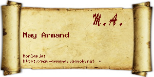 May Armand névjegykártya